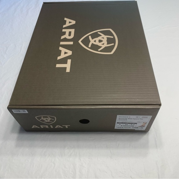 Ariat Round Up Wide Square Toe StretchFit Boots Womens 9 Toasted Blanket New - Picture 6 of 7